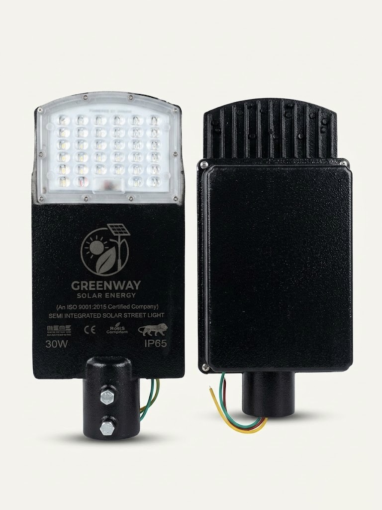 Semi-Integrated Solar Street Light – 30W (Lens Model)